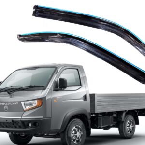 Auto E-Shopping Chromeline Door Visor Wind Deflector for Ashok Leyland Bada Dost Set of 2 Pieces