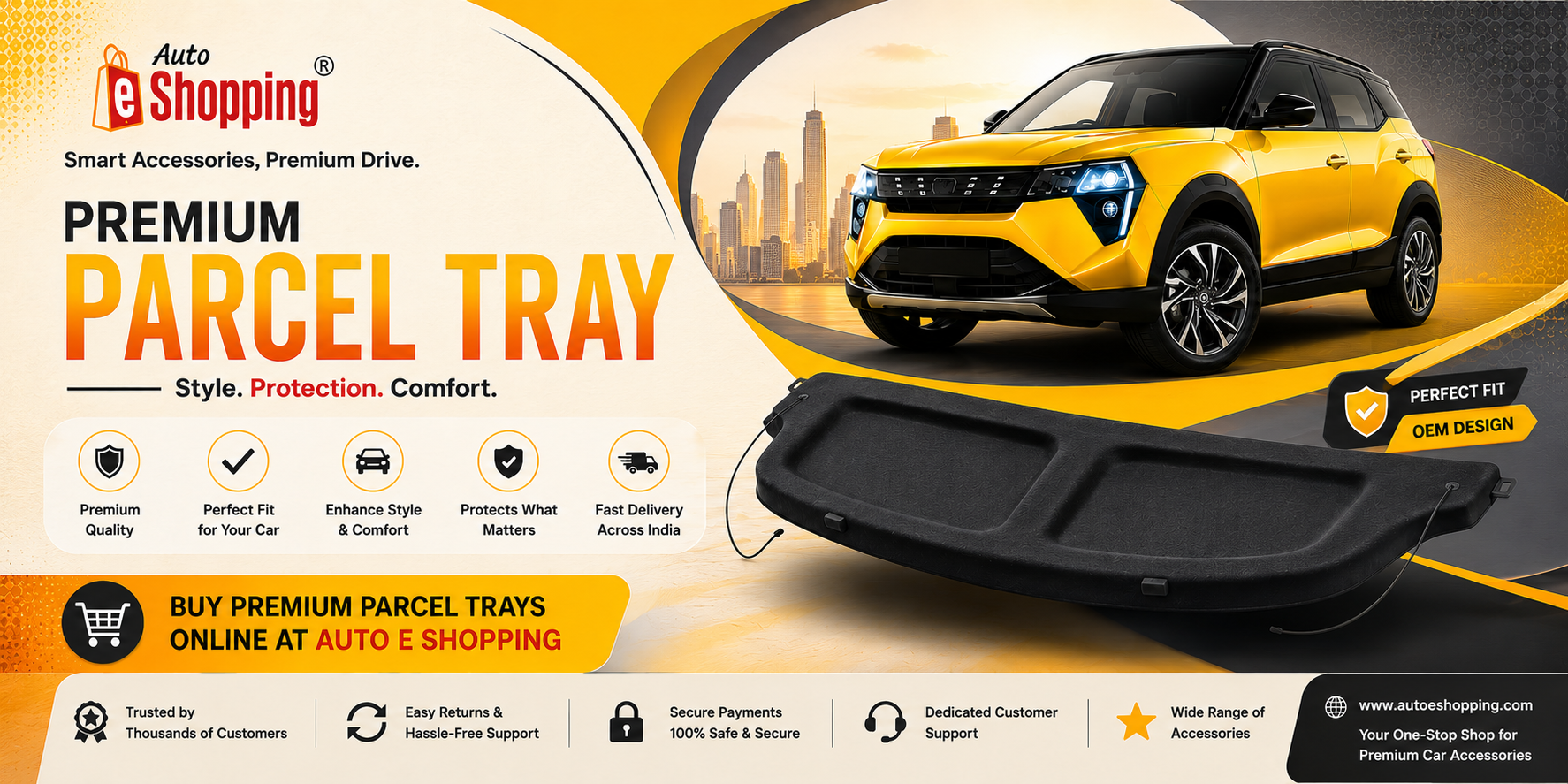 Urban Crusier Old Premium Car Parcel Tray by Auto E-Shopping