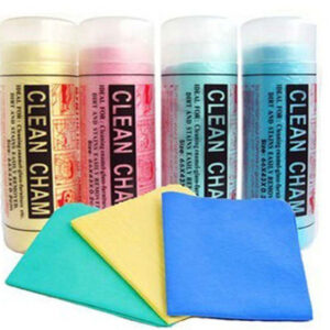 Clean Cham Liquid Absorbing Chamois Microfiber Cloth for Car Bike Cleaning Microfiber Cloth Big 4 Piece 66 CM x 43 CM