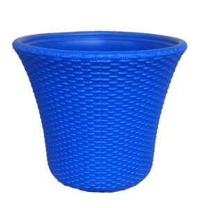 Auto E-Shopping Plastic 12 Inch Round Pot Gamla White Heavy Duty Highly Durable Plant Container for Indoor Outdoor Balcony Garden Home Décor