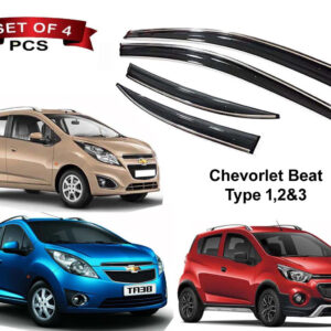 Auto E-Shopping Chromeline Door visor for Chevrolet Beat Model 2009 onwards Set of 4 Pieces