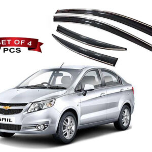 Auto E-Shopping Chromeline Door visor for Chevrolet Sail 2013 to 2017 Models Set of 4 Pieces