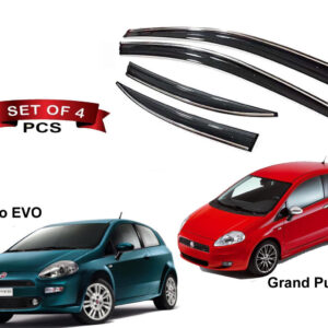 Auto E-Shopping Chromeline Door visor for Punto Set of 4 Pieces