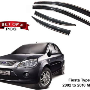 Auto E-Shopping Chromeline Door visor for Fiesta Old 2002 to 2010 Models Set of 4 Pieces