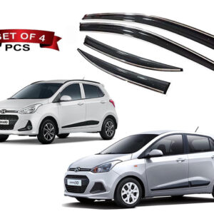 Auto E-Shopping Chromeline Door visor for I10 Grand Model 2013 2019 Set of 4 Pieces