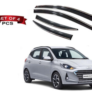 Auto E-Shopping Chromeline Door visor for I10 Grand Nios Model 2019 onwards Set of 4 Pieces