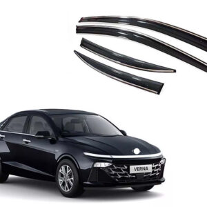 Auto E-Shopping Chromeline Door visor for Verna 2023 Set of 4 Pieces