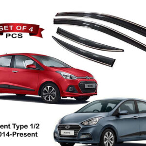 Auto E-Shopping Chromeline Door visor for Xcent Model 2014 onwards Set of 4 Pieces