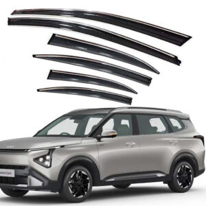 Auto E-Shopping Chromeline Door visor for Carens Clavis Set of 6 Pieces