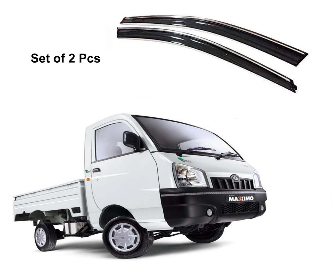 Auto E-Shopping Chromeline Door visor for Mahindra Maximo Set of 2 Pieces
