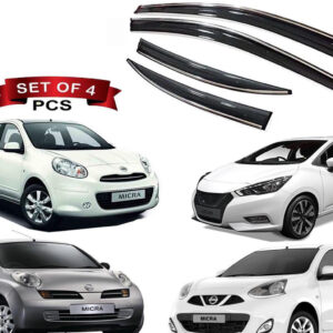 Auto E-Shopping Chromeline Door visor for Nissan Micra Set of 4 Pieces
