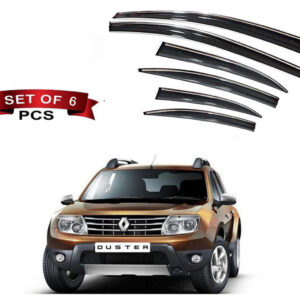 Auto E-Shopping Chromeline Door visor for Renault Duster Set of 6 Pieces