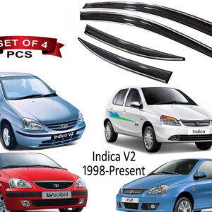 Auto E-Shopping Chromeline Door visor for Tata Indica V-2 Set of 4 Pieces