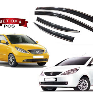 Auto E-Shopping Chromeline Door visor for Tata Indica Vista Set of 4 Pieces