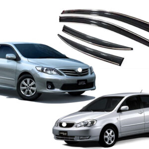 Auto E-Shopping Chromeline Door visor for Toyota Corolla Old Set of 4 Pieces