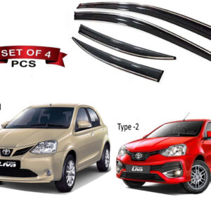 Auto E-Shopping Chromeline Door visor for Toyota Etios Liva Set of 4 Pieces