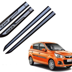 Auto E-Shopping Car Door Side Beading Moulding Silver Black Colour Compatible for Alto K-10 Set of 4 Pieces