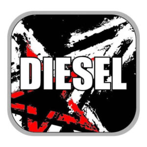 Auto E-Shopping Car Tank Diesel Sticker Sign Rectangle Shape Vinyle Universal Size 5" x 5.3"