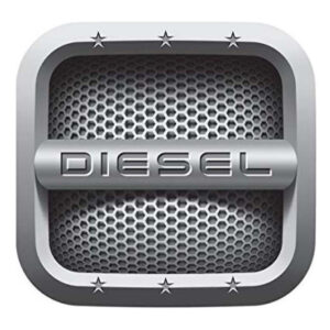 Auto E-Shopping Car Tank Diesel Sticker Sign Rectangle Shape Vinyle Universal Size 5" x 5.3"