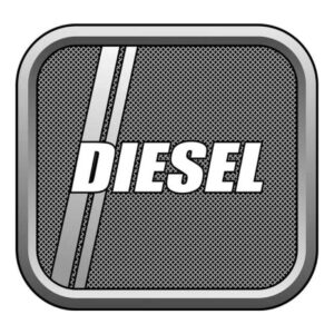 Auto E-Shopping Car Tank Diesel Sticker Sign Rectangle Shape Vinyle Universal Size 5" x 5.3"