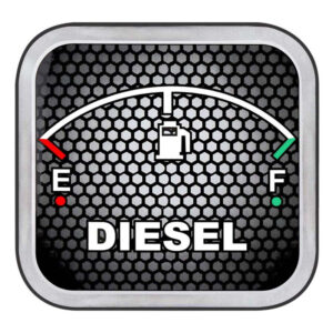 Auto E-Shopping Car Tank Diesel Sticker Sign Rectangle Shape Vinyle Universal Size 5" x 5.3"