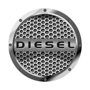 Auto E-Shopping Car Tank Diesel Sticker Sign Round Shape Vinyle Universal Size 5" x 5"
