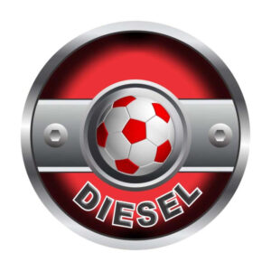 Auto E-Shopping Car Tank Diesel Sticker Sign Round Shape Vinyle Universal Size 5" x 5"