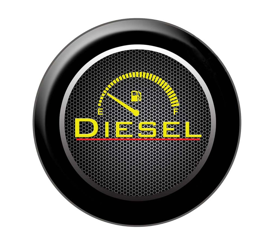 Auto E-Shopping Car Tank Diesel Sticker Sign Round Shape Vinyle Universal Size 5" x 5"