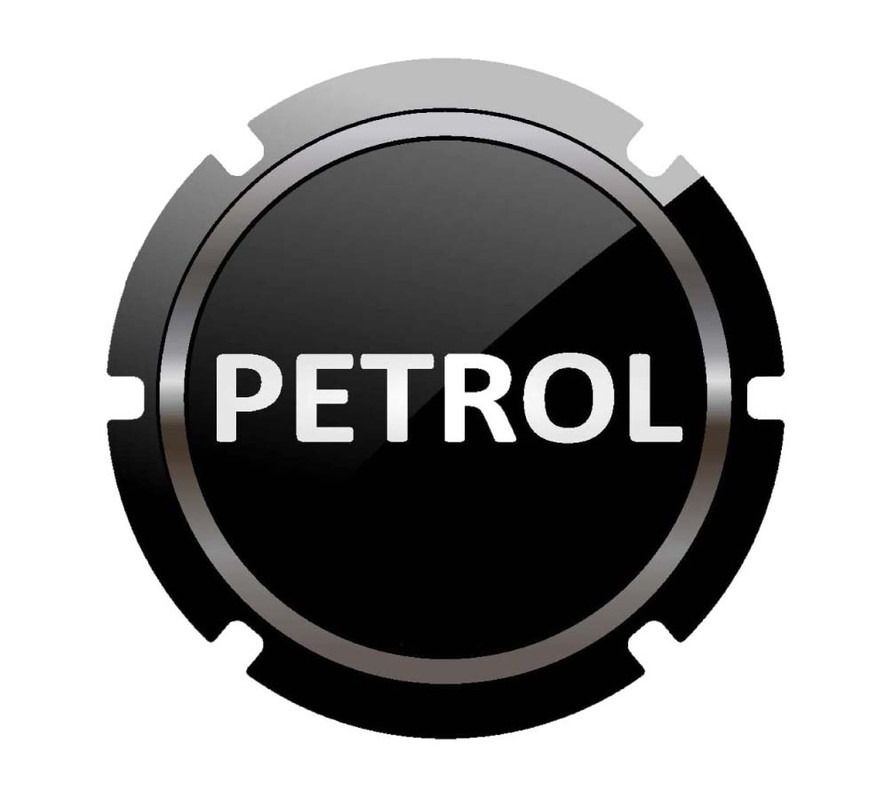 Auto E-Shopping Car Tank Petrol Sticker Sign Round Shape Vinyle Universal Size 5" x 5"