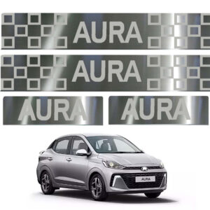 Auto E-Shopping Door Guard steel sill Foot Step for Aura Set of 4 Piece