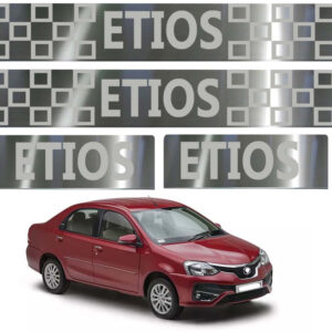 Auto E-Shopping Door Guard steel sill Foot Step for Etios Set of 4 Piece