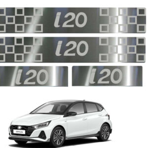 Auto E-Shopping Door Guard steel sill Foot Step for I20 2020 Set of 4 Piece