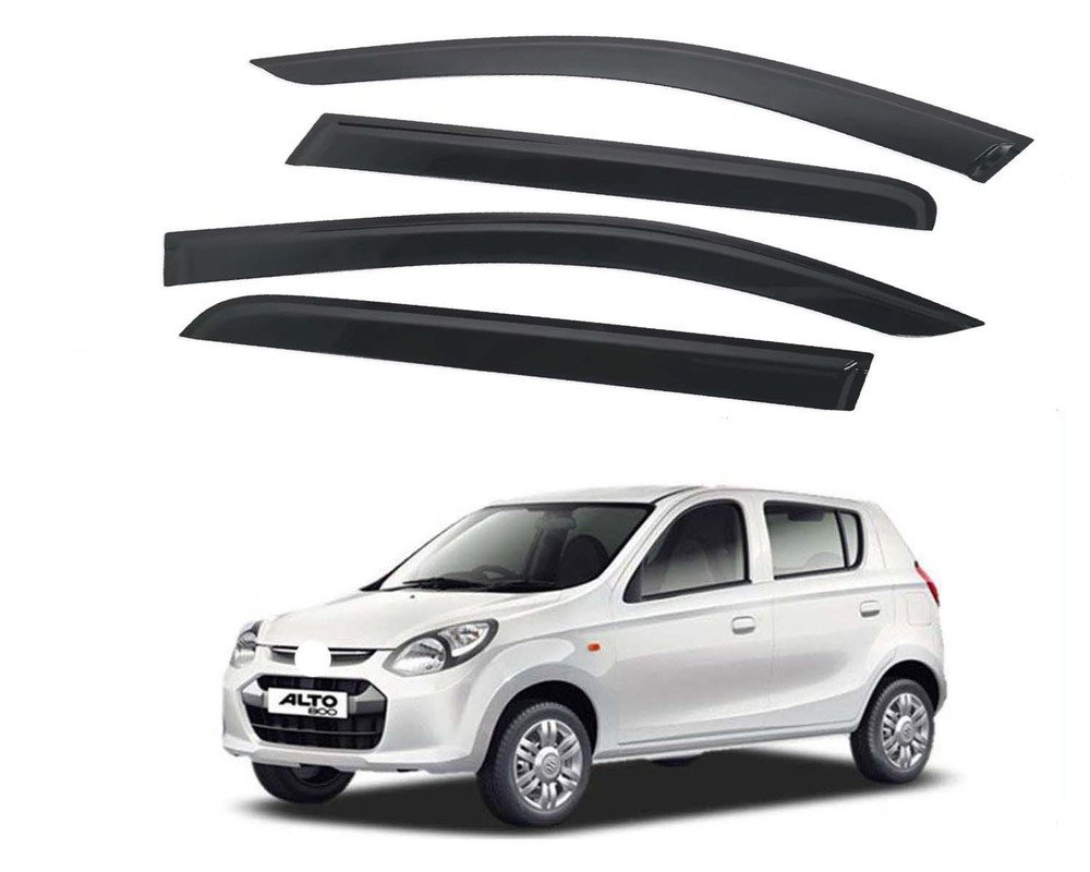 Alto 800 Door Visor Premium Sun Rain Visor Wind Deflector for Alto 800 Set of 4 Pieces