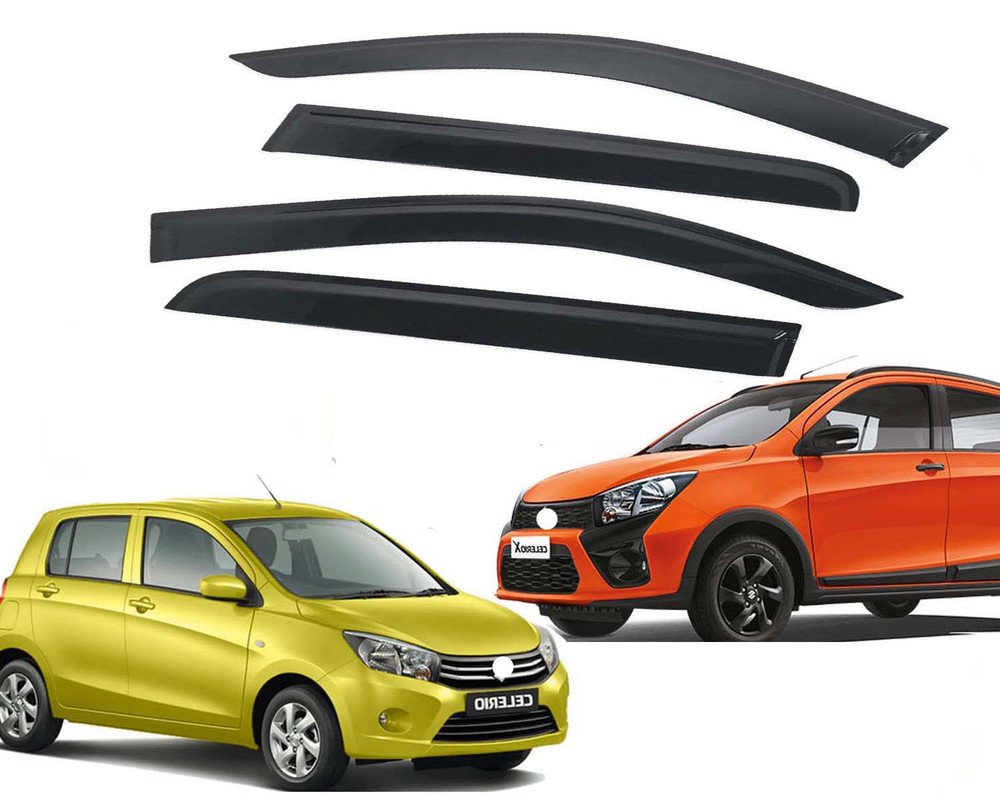 Celerio Old Door Visor Premium Sun Rain Visor Wind Deflector for Celerio Old Set of 4 Pieces