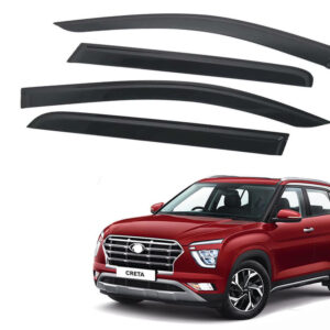 Creta 2020 onward Door Visor Premium Sun Rain Visor Wind Deflector for Creta 2020 onward Set of 4 Pieces