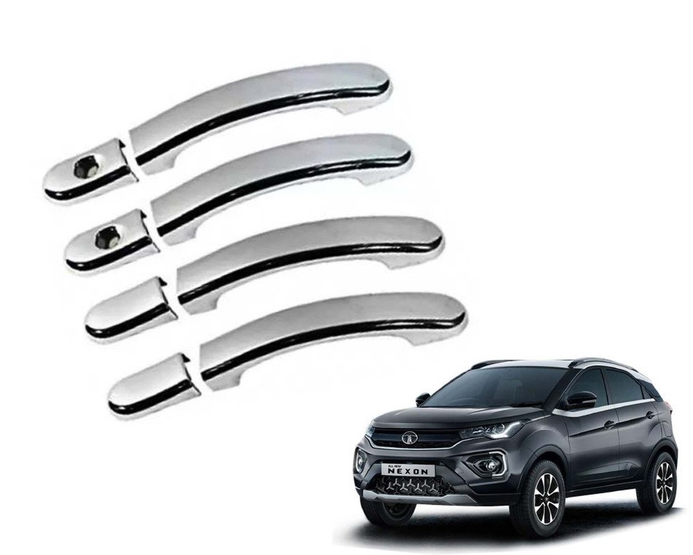 Tata Nexon 2017 to 2020s without Sensor Car Handle Latch Cover Scratch Guard | Set of 4 Pieces