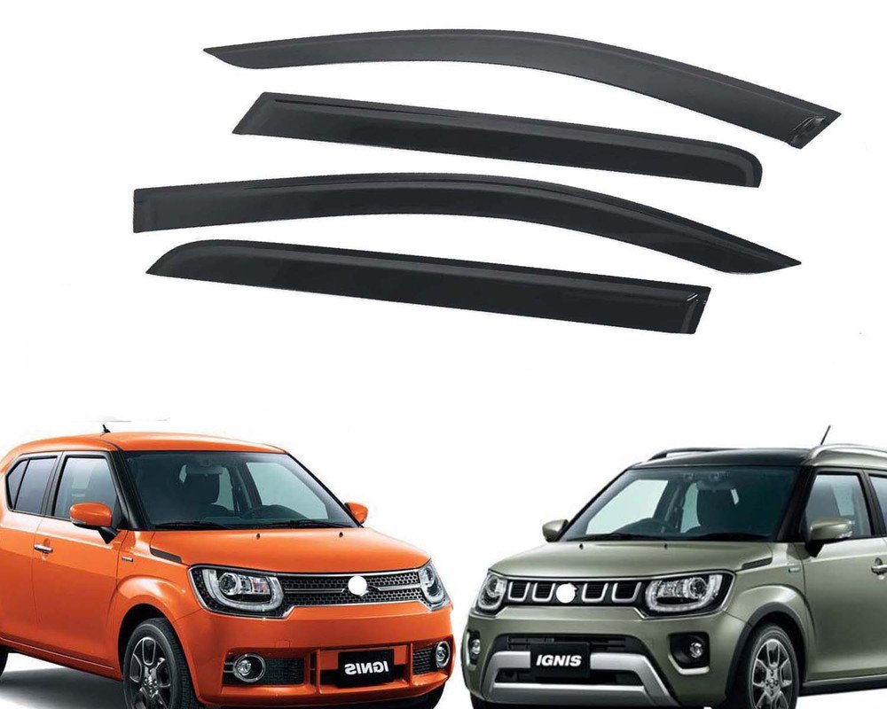 Ignis Door Visor Premium Sun Rain Visor Wind Deflector for Ignis Set of 4 Pieces