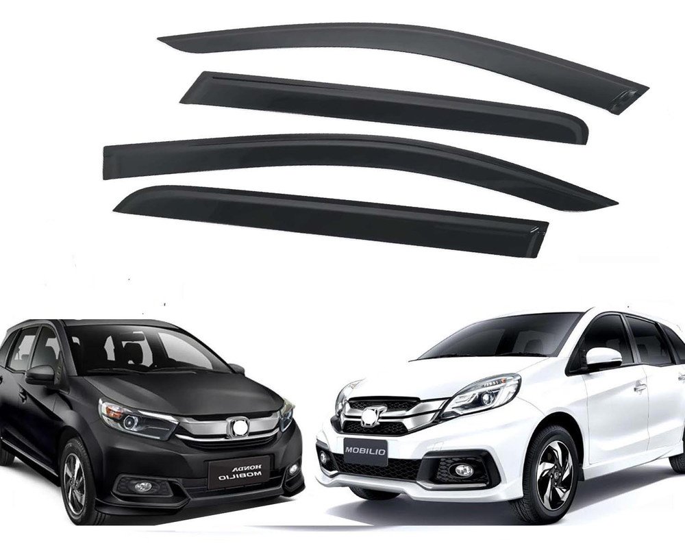 Mobilio Door Visor Premium Sun Rain Visor Wind Deflector for Mobilio Set of 4 Pieces