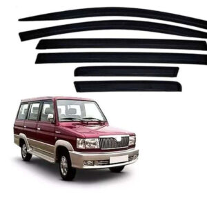 Qualis Door Visor Premium Sun Rain Visor Wind Deflector for Qualis Set of 6 Pieces