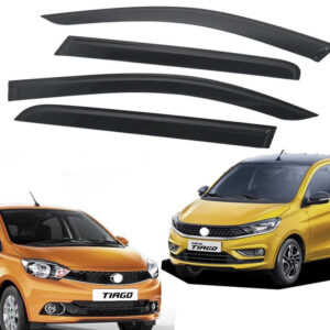 Tiago Door Visor Premium Sun Rain Visor Wind Deflector for Tiago Set of 4 Pieces
